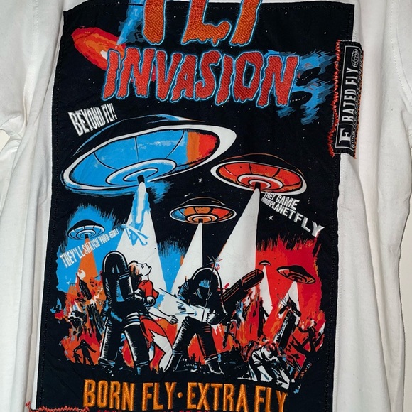 Born Fly - Fly Invasion Embroidered Tee - Picture 2 of 4